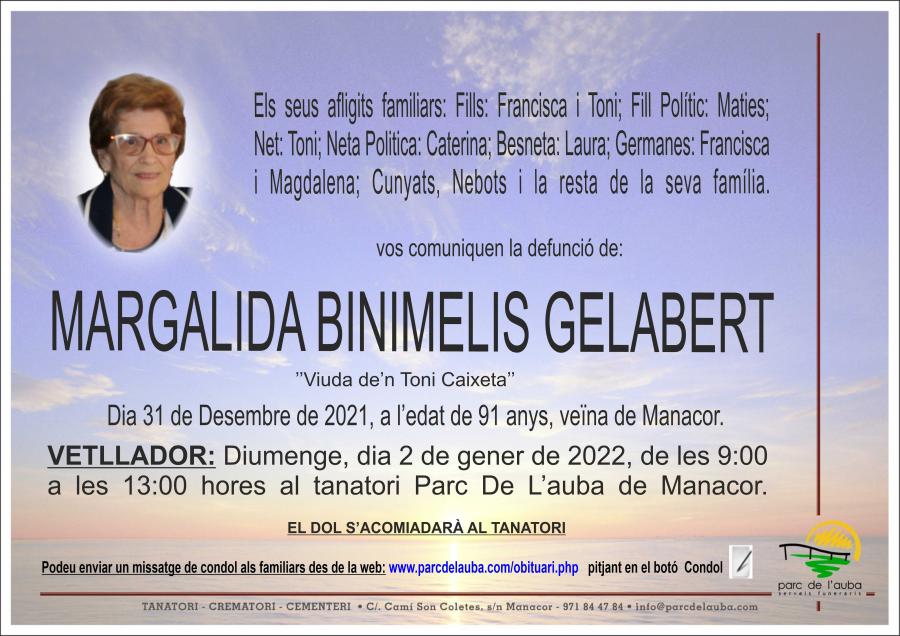 MARGALIDA BINIMELIS GELABERT