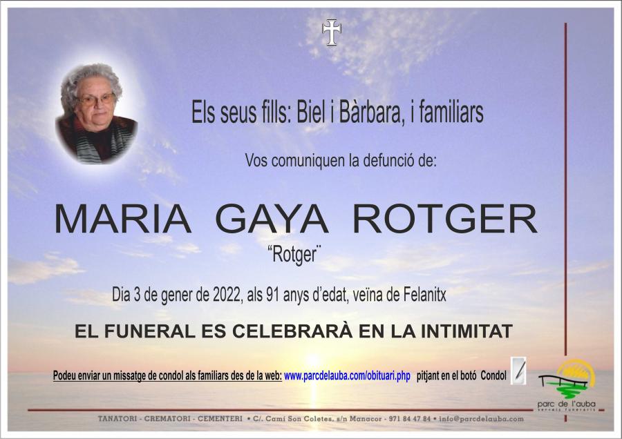MARIA  GAYA ROTGER