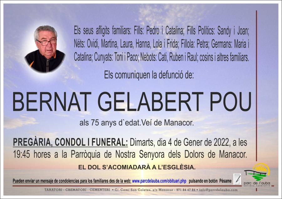 BERNAT  GELABERT POU