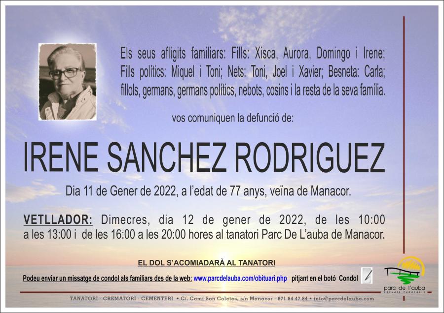 IRENE SANCHEZ RODRIGUEZ