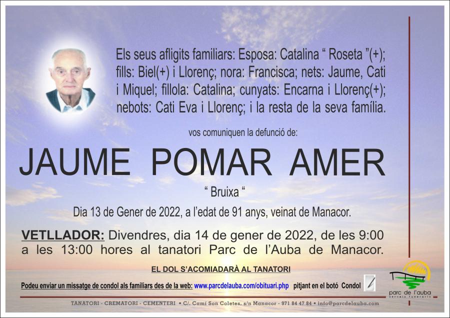 JAUME POMAR AMER