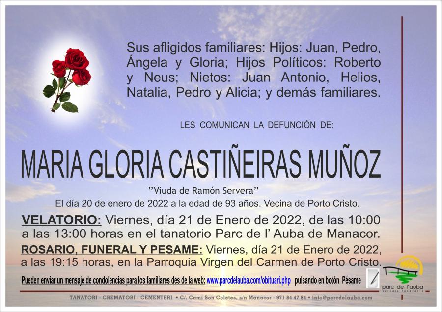 MARIA GLORIA CASTIÑEIRAS MUÑOZ
