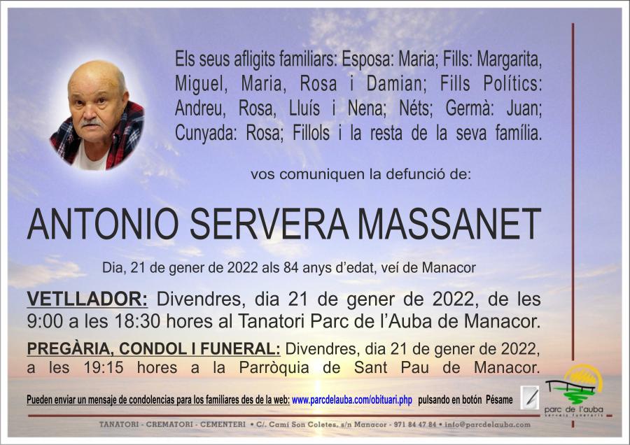 ANTONIO SERVERA MASSANET