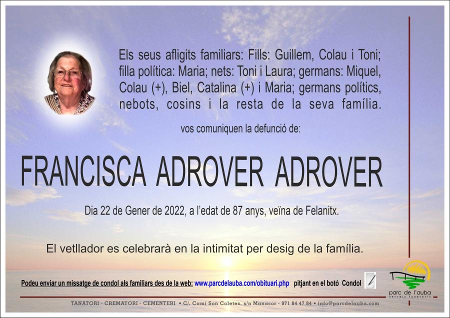 FRANCISCA ADROVER ADROVER