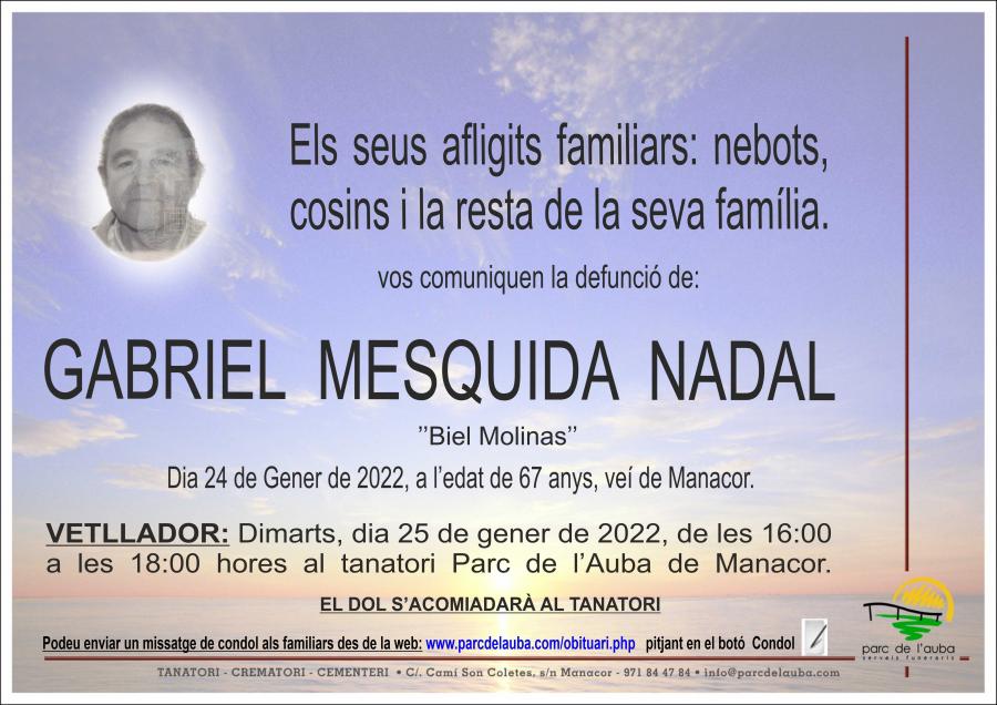GABRIEL MESQUIDA NADAL