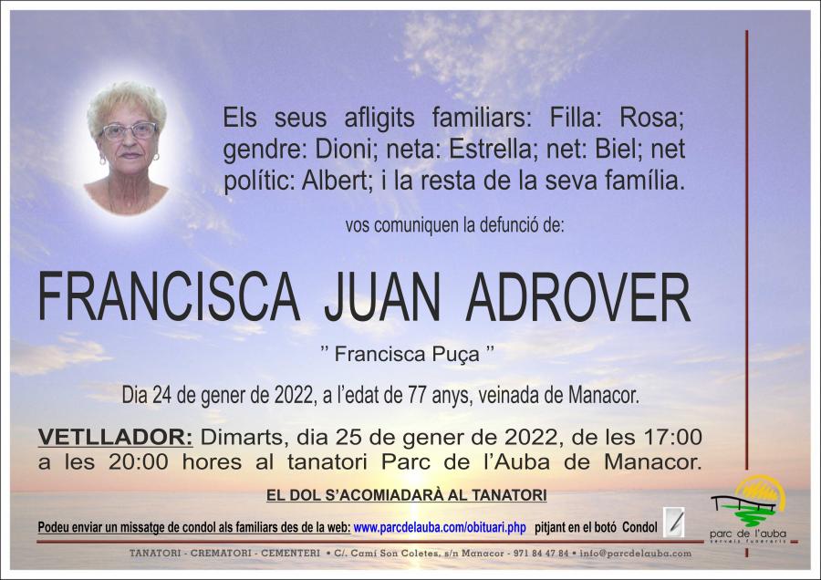 FRANCISCA JUAN ADROVER