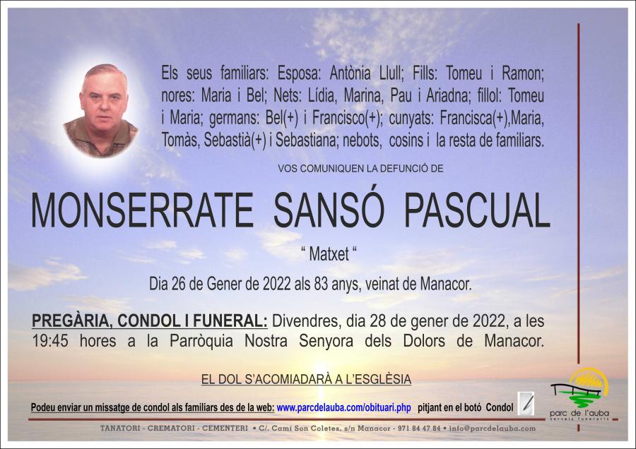 MONSERRATE SANSÓ PASCUAL