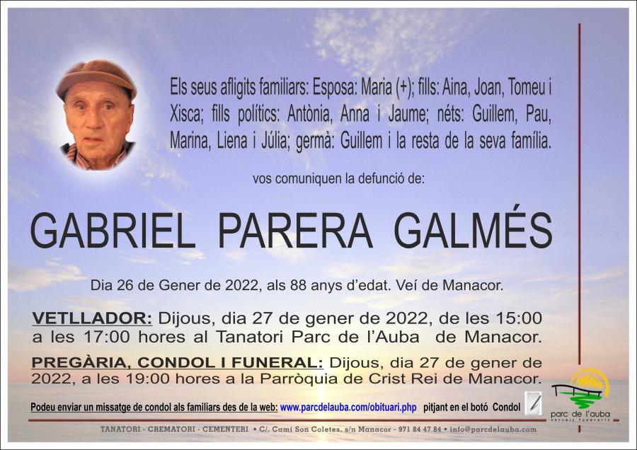GABRIEL PARERA GALMÉS