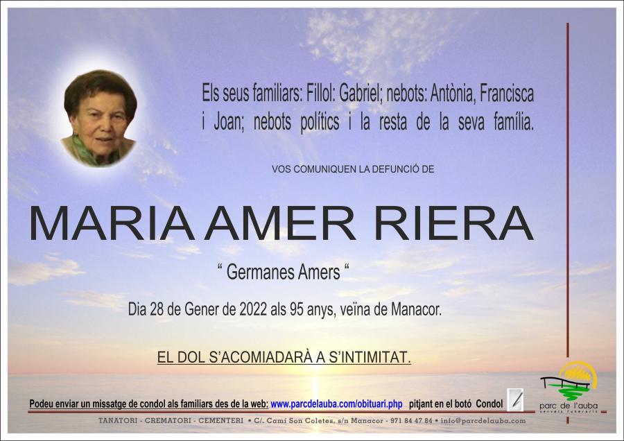 MARIA AMER RIERA