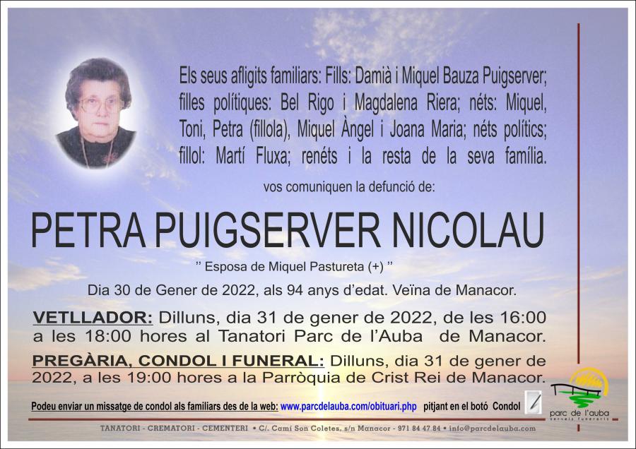 PETRA PUIGSERVER NICOLAU