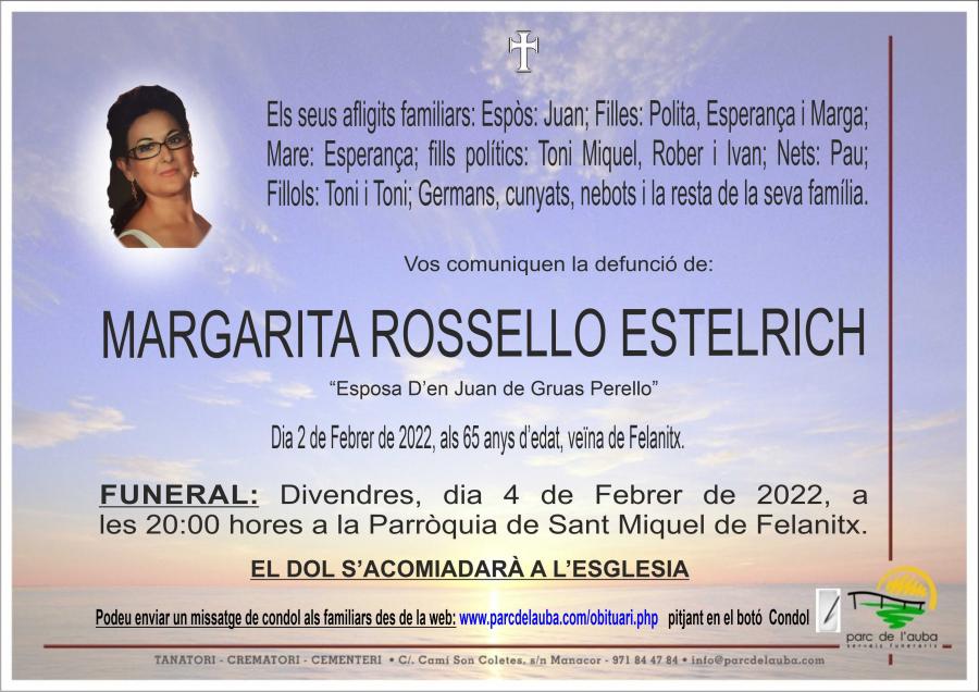 MARGARITA ROSSELLO ESTELRICH