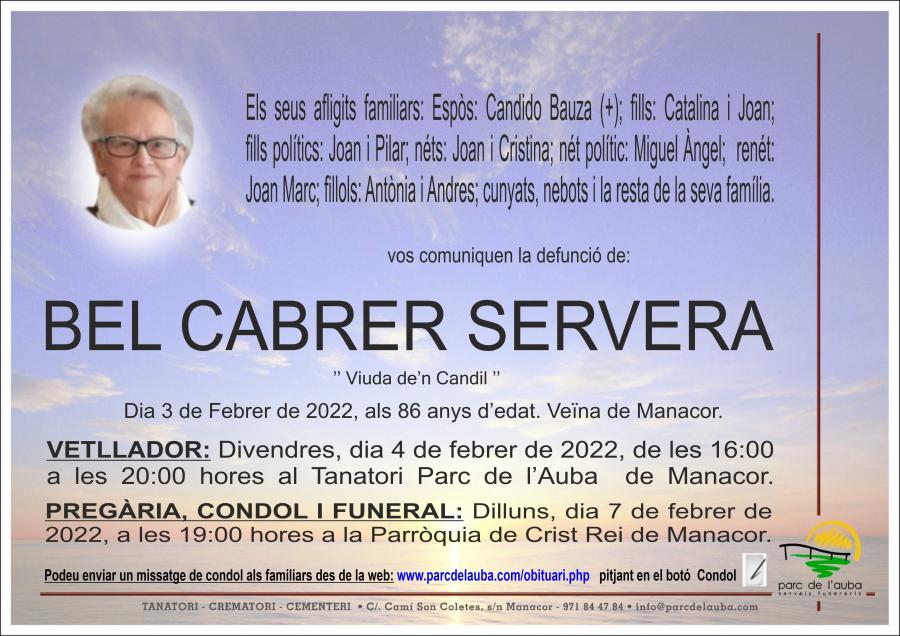 BEL CABRER SERVERA