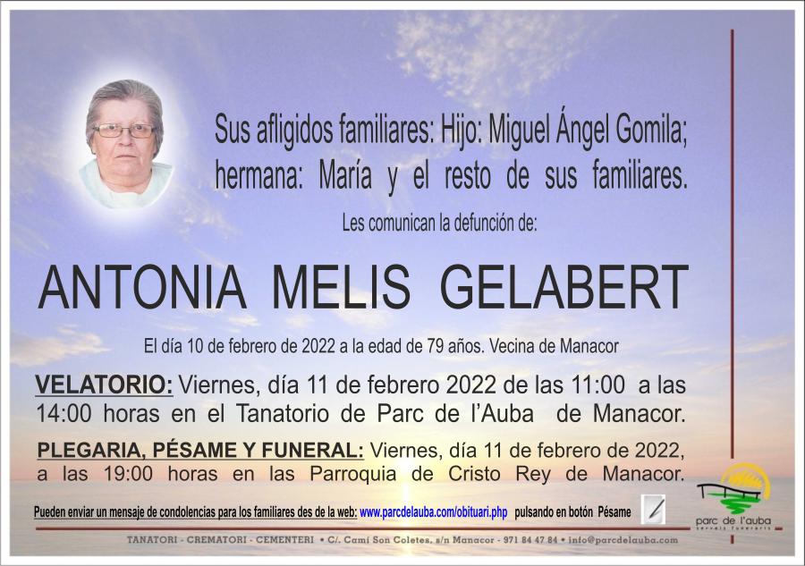 ANTONIA MELIS GELABERT