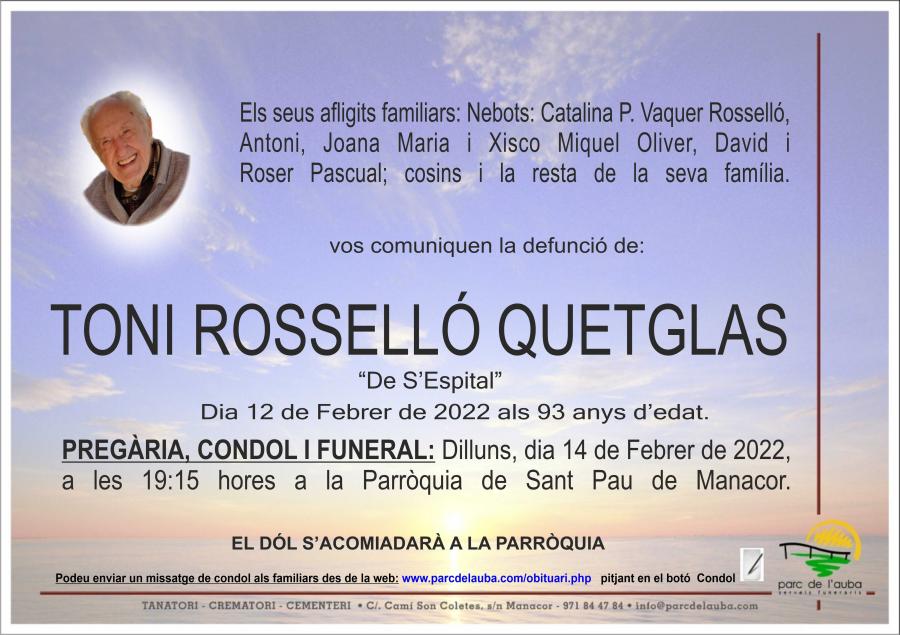 TONI ROSSELLÓ QUETGLAS