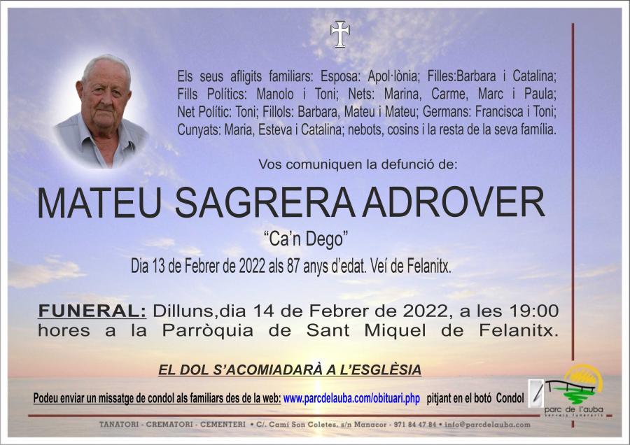 MATEU SAGRERA ADROVER