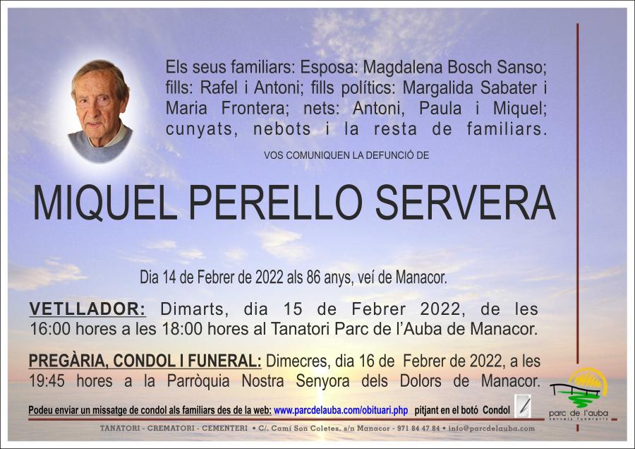 MIQUEL PERELLO SERVERA
