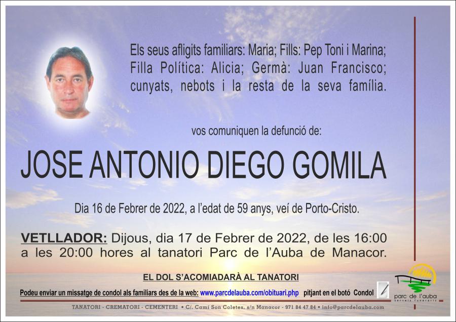 JOSE ANTONIO DIEGO GOMILA