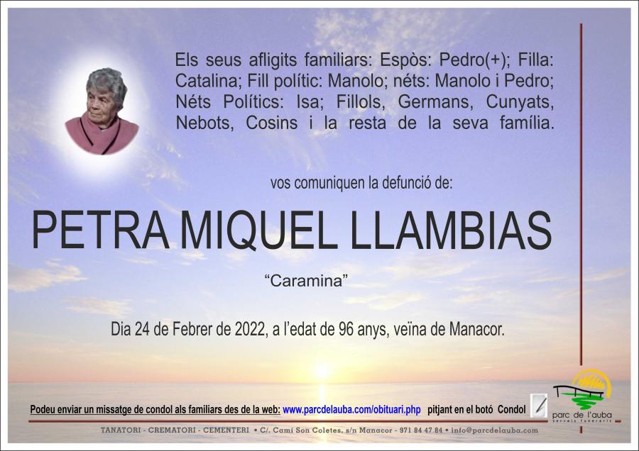 PETRA  MIQUEL LLAMBIAS