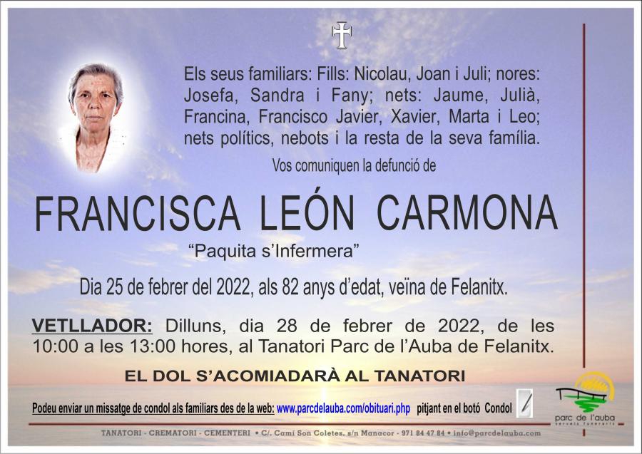 FRANCISCA LEÓN CARMONA