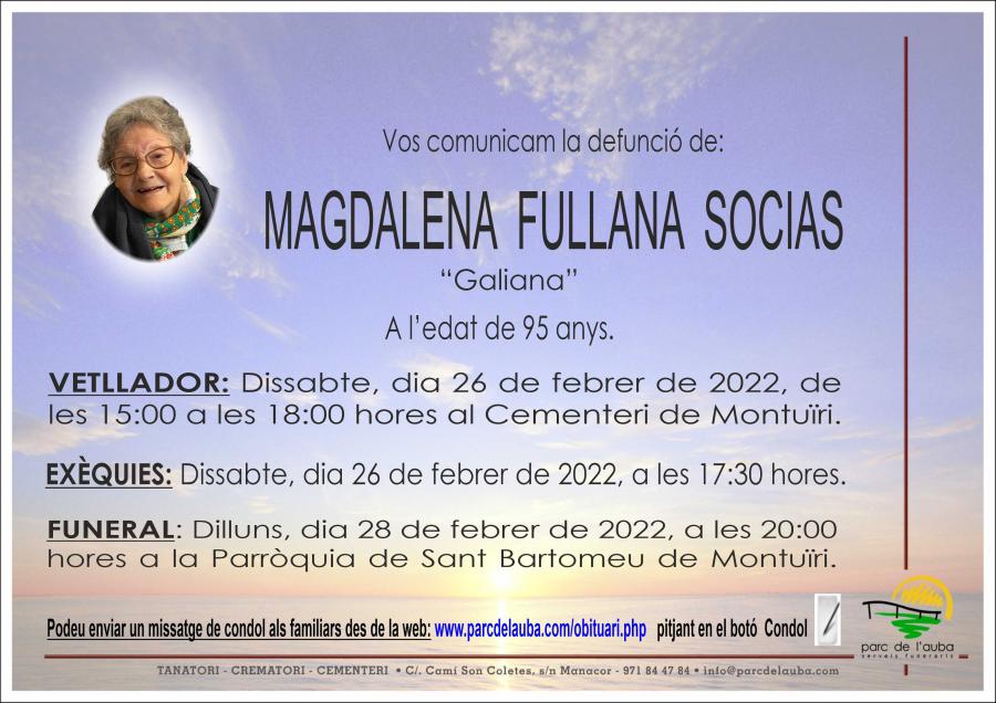 MAGDALENA FULLANA SOCIAS