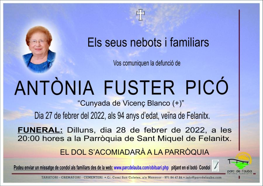 ANTÃ'NIA FUSTER PICÓ
