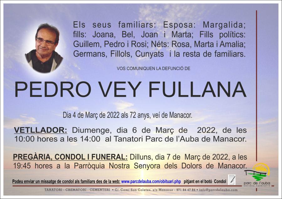 PEDRO VEY FULLANA