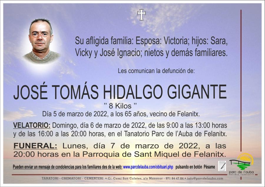 JOSÉ TOMÁS HIDALGO GIGANTE
