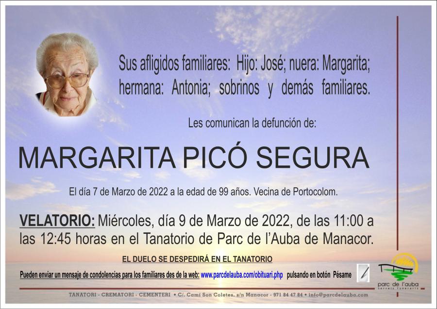 MARGARITA  PICÓ SEGURA
