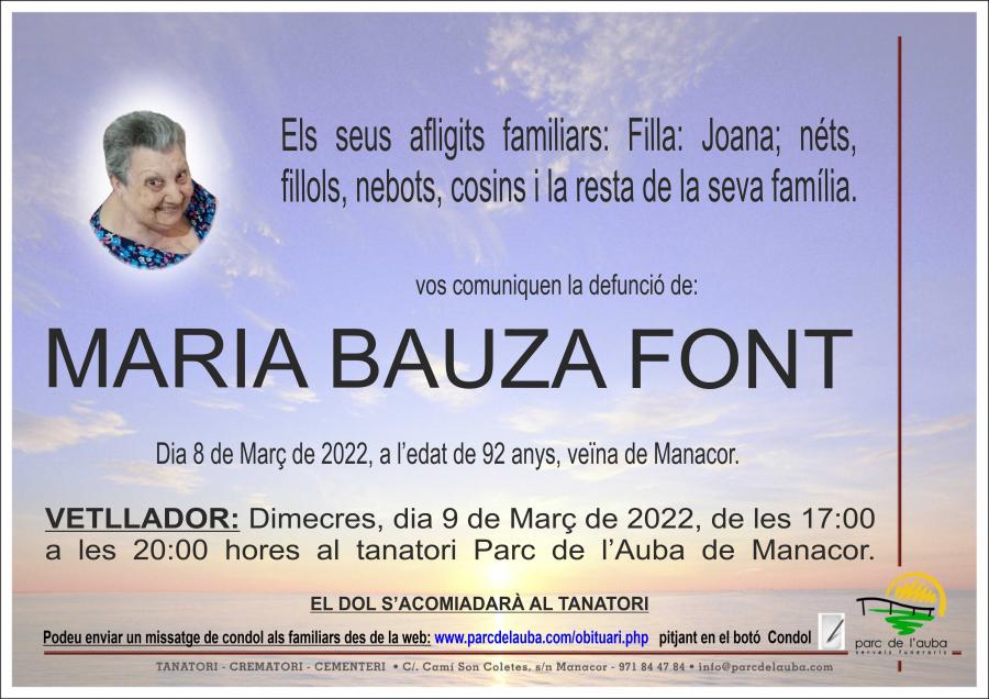 MARIA BAUZA FONT
