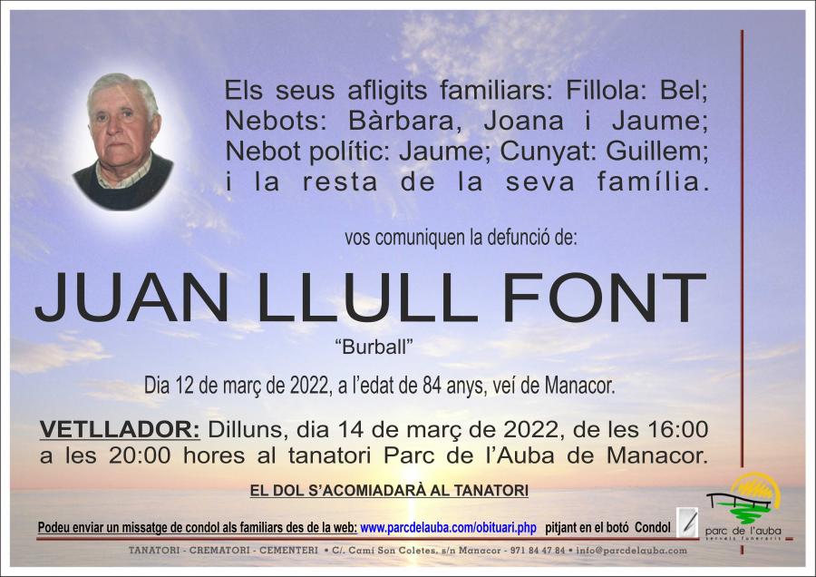 JUAN LLULL FONT