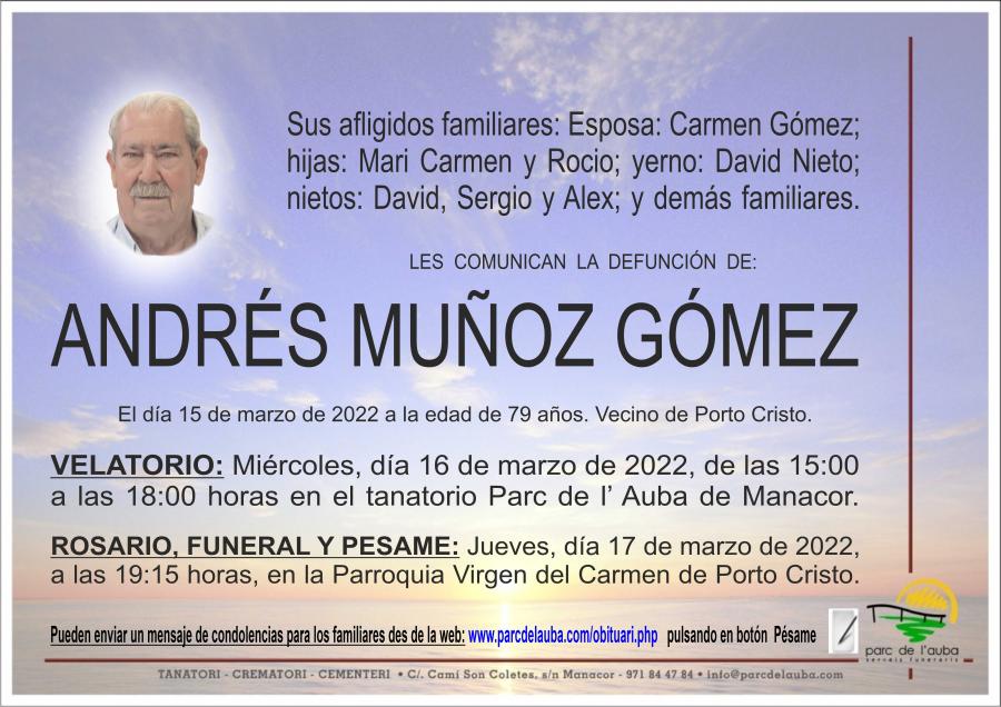 ANDRÉS MUÑOZ  GOMÉZ