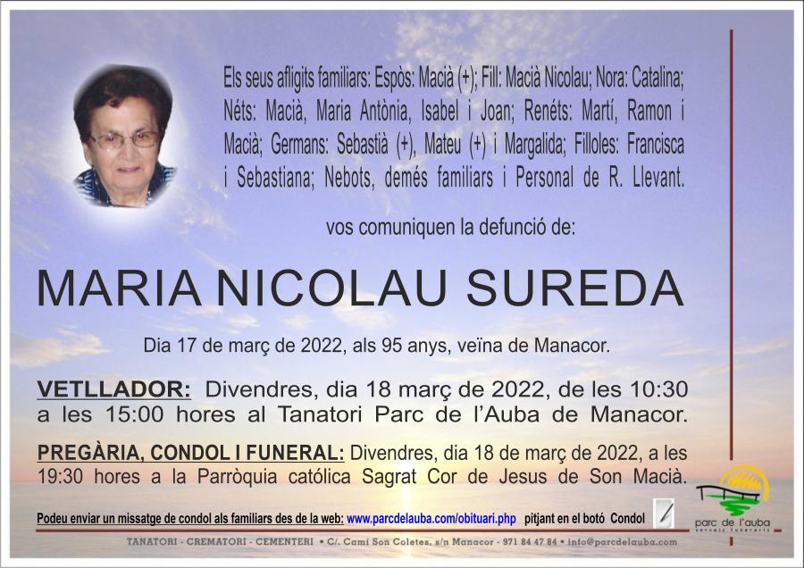 MARIA NICOLAU SUREDA