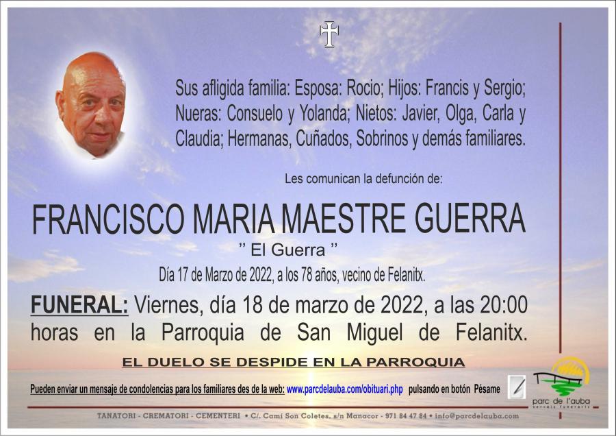 FRANCISCO MARIA MAESTRE GUERRA
