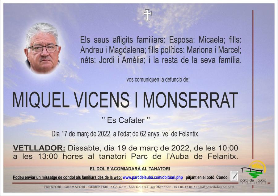 MIQUEL  VICENS I MONSERRAT