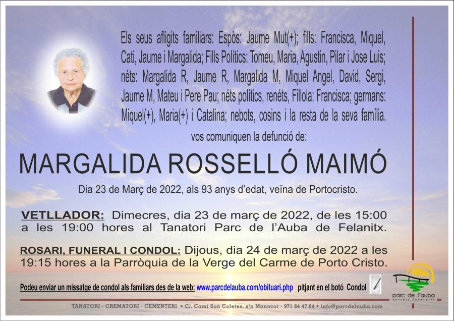 MARGALIDA ROSSELLÓ MAIMÓ