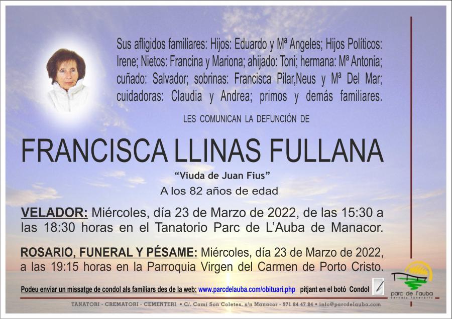 FRANCISCA LLINAS FULLANA