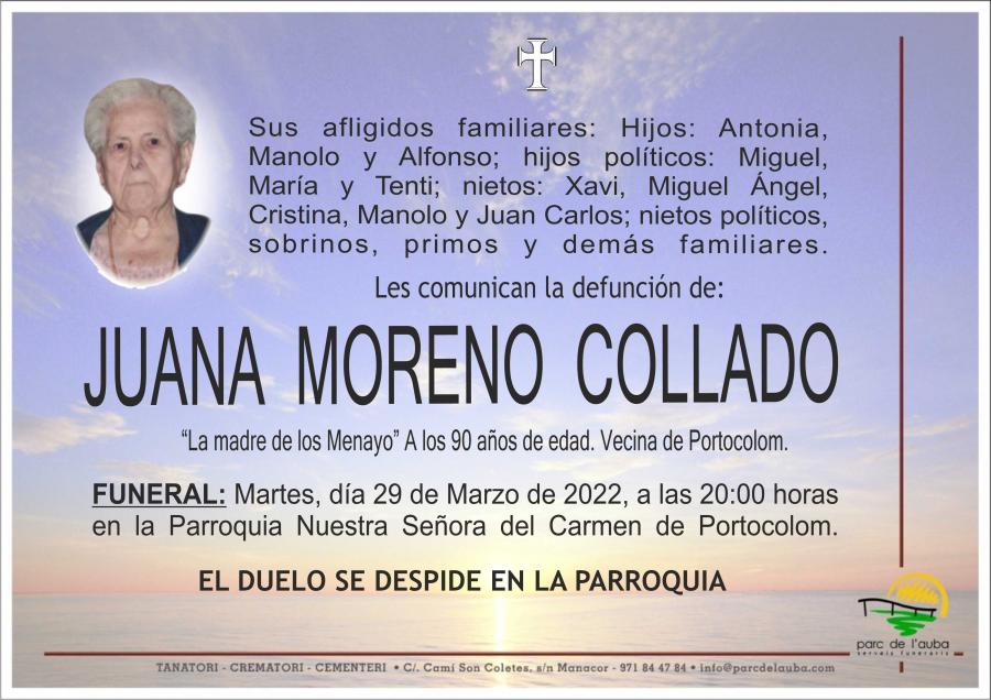 JUANA MORENO  COLLADO