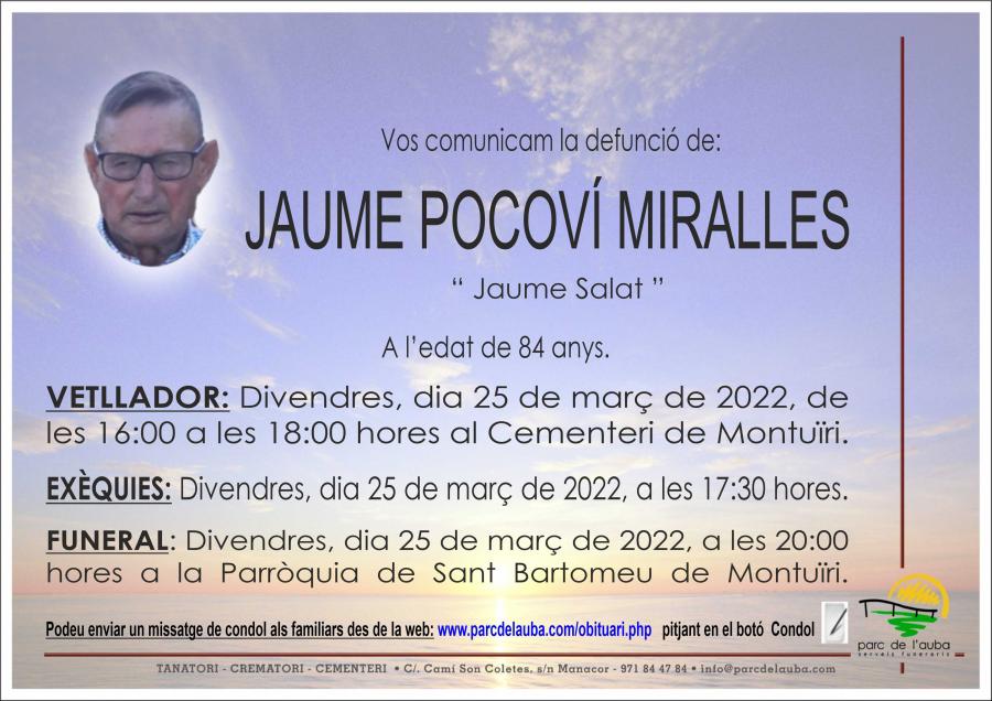 JAUME  POCOVÍ MIRALLES
