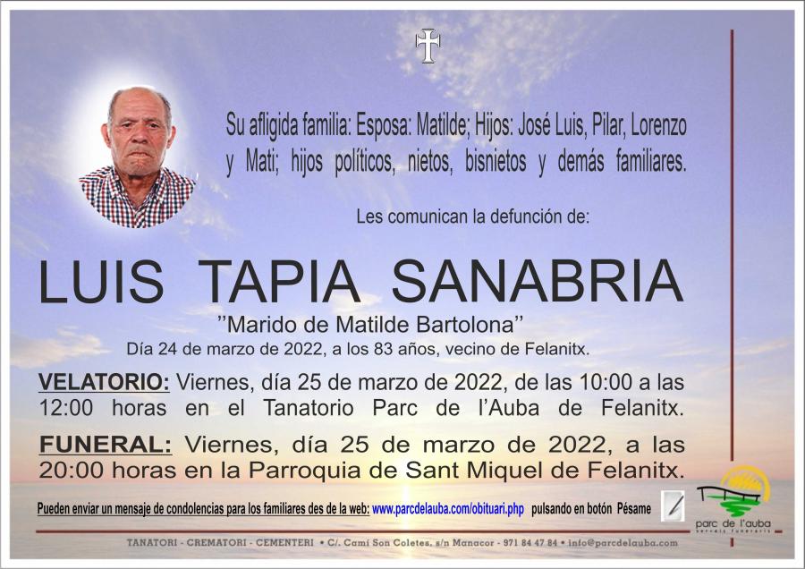LUIS TAPIA SANABRIA