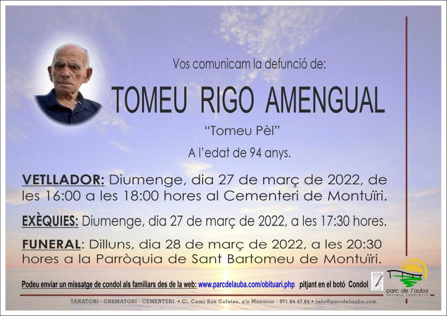 TOMEU RIGO AMENGUAL