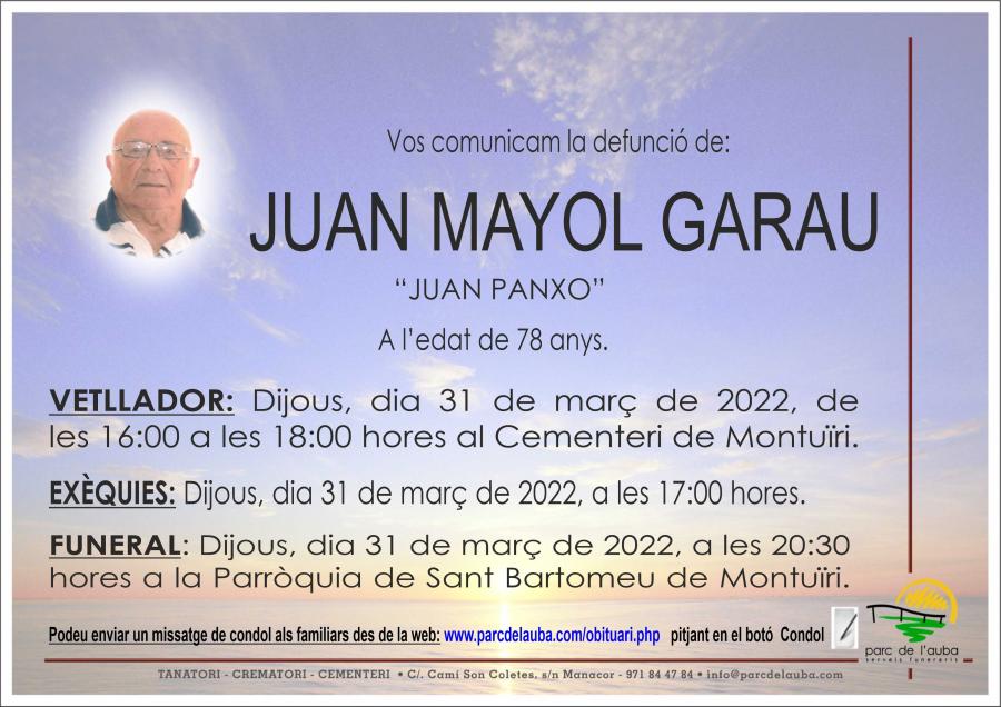 JUAN MAYOL GARAU