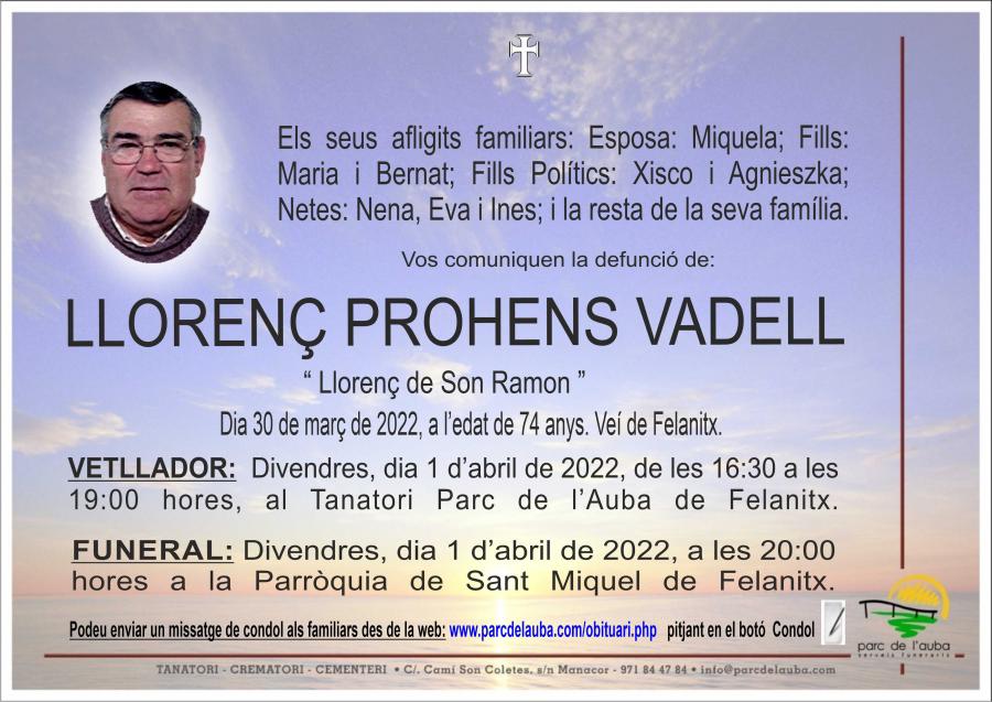 LLORENÇ PROHENS VADELL