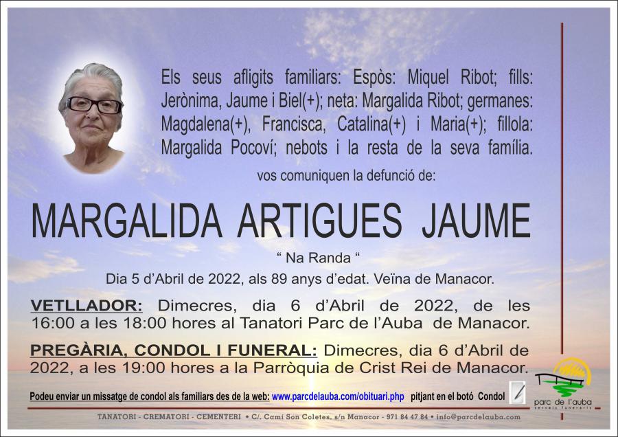 MARGALIDA ARTIGUES JAUME
