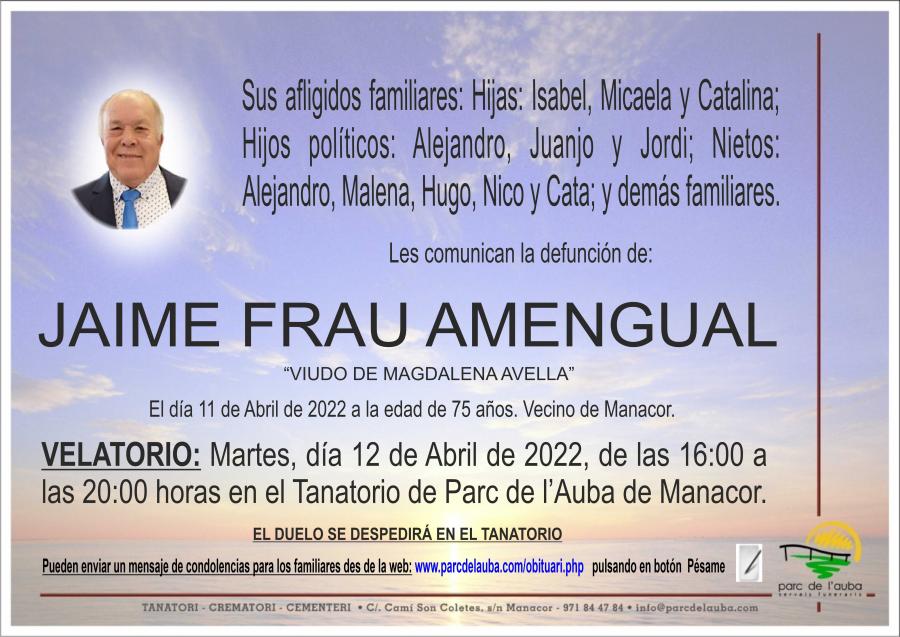 JAIME FRAU AMENGUAL