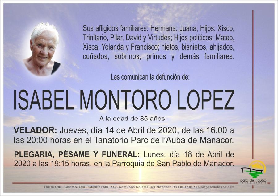 ISABEL MONTORO LOPEZ