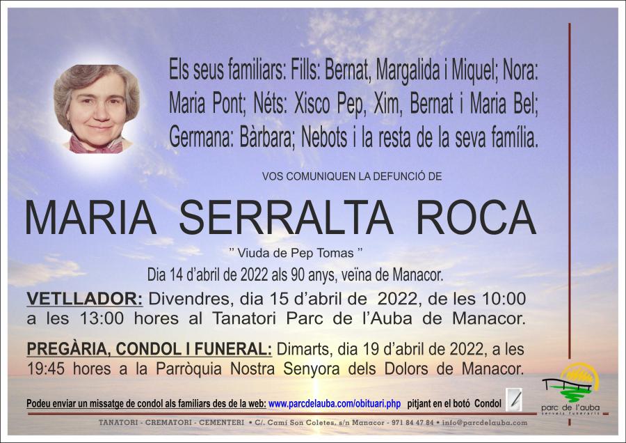 MARIA SERRALTA ROCA