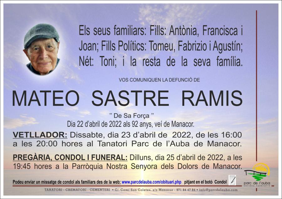 MATEO SASTRE RAMIS