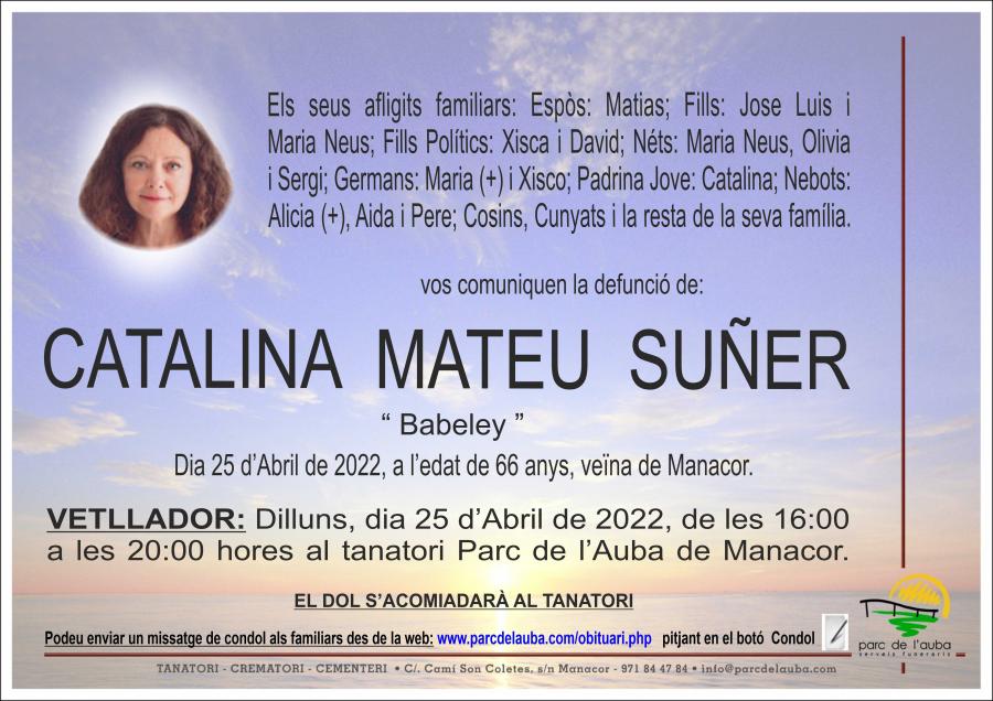 CATALINA MATEU SUÑER