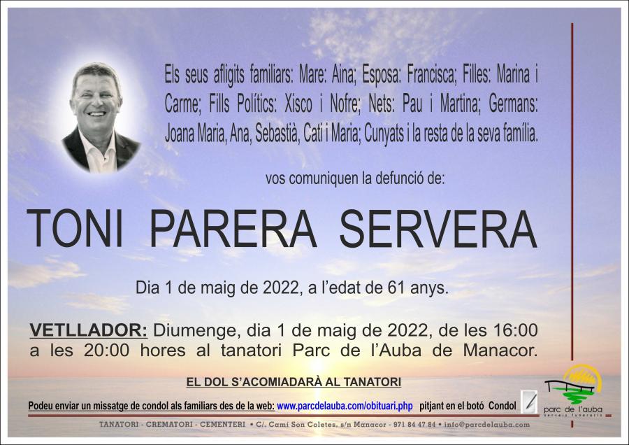 TONI PARERA SERVERA