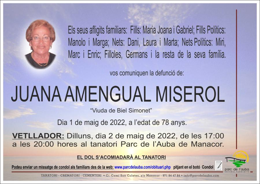 JUANA AMENGUAL MISEROL